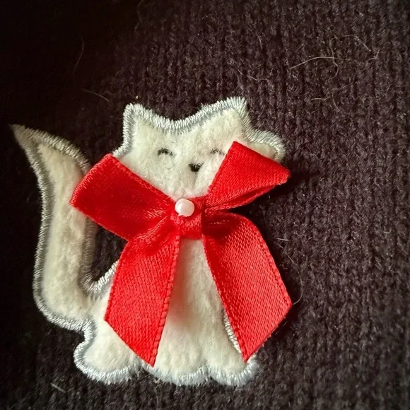 New ▶️ Isotoner ◀️ Cat Scarf and Gloves.  Set / Lot - Picture 3 of 8